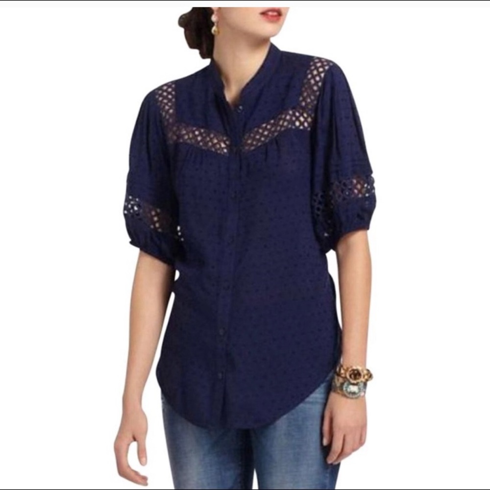 Anthropologie Swiss dot Blouse By Edme & Esyllte